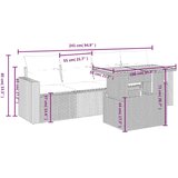 vidaXL 5-dijelna vrtna garnitura od poliratana s jastucima crna | shoptok.hr