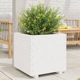 vidaXL Vrtna sadilica bijela 50 x 50 x 49,5 cm od masivne borovine u