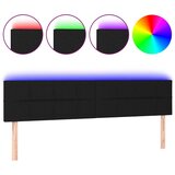 Maison Chic LED Posteljno vzglavje - Vzglavna omarica - Nočna omarica črno 160x5x78/88 cm blago, (21709945) | Shoptok.si