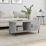 vidaXL Klubska mizica betonsko siva 90x50x40 cm konstruiran les Cene