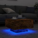  Stolić za kavu s LED svjetlima boja dimljenog hrasta 55x55x31cm | shoptok.hr