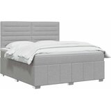  LED okvir za krevet s madracem Svjetlosiva 140 x 190 cm Tkanina | shoptok.hr