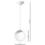 Luster na sajli SFERA WOOD 1xE14/40W/230V bela | Eponuda.com