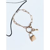 DStreet Bracelet LOCK KEY gold | shoptok.hr