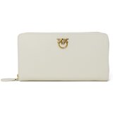 Pinko Denarnice RYDER ZIP AROUND VITELLO SETA 100250 A0F1 Bela Cene