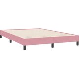 Box Spring krevet s madracem i LED ružičasti 140x220 cm baršun | shoptok.hr