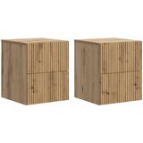 Noćni ormarić za montažu na zid 2 kom. Hrast artisan | shoptok.hr