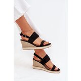 Boto Ladies Openwork Wedge Sandals Black Zolira | shoptok.hr