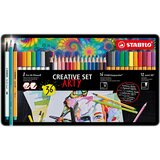 Stabilo point 88/pero 68 čopič/aquacolor ARTY, etui 36, (21655201) Cene