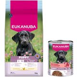 15 kg Eukanuba suha hrana + 3 x 400 g odgovarajuće mokre hrane gratis! - Puppy Large & Giant Breed piletina + Puppy bogato govedinom s bundevom | shoptok.hr
