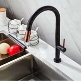 EYN Elegantna črna kuhinjska armatura s kombinacijo bakra | Kuhinjska pipa KB2132 | Shoptok.si
