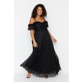 Trendyol Curve Black Sleeves Lace Embroidered Dress Cijene
