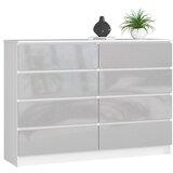 AKORD KOMODA K140 8SZ CLP METALIK GLOSSY, (21703137) Cene