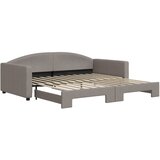  Dnevni krevet na razvlačenje smeđesivi 100 x 200 cm od tkanine | Eponuda.com