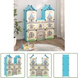 The Living Store Kockasta omarica za otroke z 8 kockami modra PP - Omarica Za Shranjevanje, (21744663) | Shoptok.si