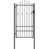  Ogradna vrata HORST 100 x 175 cm Metal Crna Može se zaključati | shoptok.hr