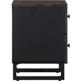 vidaXL Nočna omarica črna 40x33x46 cm trden mangov les | Shoptok.si