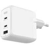 Ksix Gan ultrabrzi zidni punjač 65W PD & PPS, 2 x USB-C + 1 x USB-A, bijeli | shoptok.hr