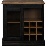 vidaXL Bivak HALDEN z drsnimi vrati črna 80x40x80 cm masivni les | Shoptok.si