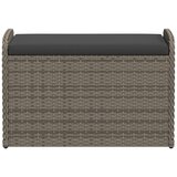  Klupa za pohranu s jastukom siva 80 x 51 x 52 cm od poliratana | Eponuda.com