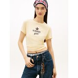 Tommy Jeans Majica kremna / rdeča / črna / bela | Shoptok.si