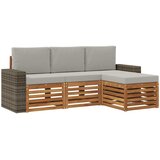  Set vanjskih sofa 4 kom. Prirodna i svjetlosiva | shoptok.hr