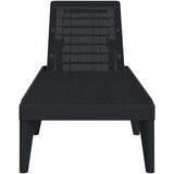 vidaXL Ležalnik antraciten 186x60x29 cm PP | Shoptok.si