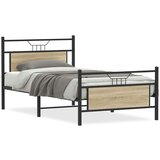  Posteljni okvir brez vzmetnice sonoma hrast 107x203 cm inž. les, (21829545) | Shoptok.si