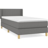  Krevet s oprugama i madracem tamnosivi 100 x 200 cm od tkanine | shoptok.hr