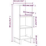  Komoda boja hrasta sonome 34,5x32,5x90 cm konstruirano drvo | shoptok.hr