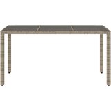  Vrtni stol sa staklenom pločom sivi 150x90x75 cm od poliratana Siva 150 x 90 x 75 cm | shoptok.hr