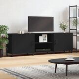 Maison Chic TV omarica - TV enota - Televizijska omarica črna 150x30x50 cm inženirski les, (21700064) | Shoptok.si