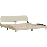  Krevet s madracem krem 200 x 200 cm od tkanine | shoptok.hr