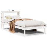 Maison Chic Posteljni okvir - Enojna postelja - Postelja za odrasle brez vzmetnice bel 90x200 cm trdna borovina-J6999, (21773075) | Shoptok.si