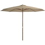  Vrtni suncobran s drvenom šipkom 350 cm bež | shoptok.hr