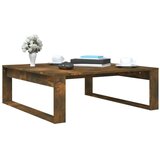  Klubska mizica dimljeni hrast 100x100x35 cm konstruiran les, (20714292) | Shoptok.si