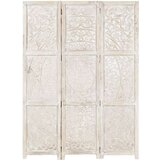 Sobna pregrada s 3 panela bijela 120x165 cm masivno drvo manga | shoptok.hr