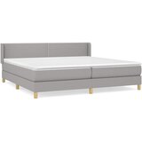  Krevet s oprugama i madracem svjetlosivi 200 x 200cm od tkanine | shoptok.hr