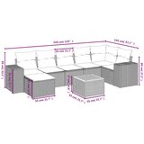  8-dijelni set vrtnih sofa od poliratana s jastucima crni Crna 83 x 62 x 69 cm | Shoptok.si
