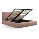 Cosmopolitan Design Ružičasti tapecirani bračni krevet s prostorom za odlaganje s podnicom 140x200 cm Colonel – | shoptok.hr