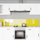vidaXL Zaščita za kuhinjo 2 pcs Rumena 110 x 40 cm kaljeno steklo | Shoptok.si