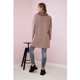 Kesi Tunic with clutch front Oversize mocca | Eponuda.ba