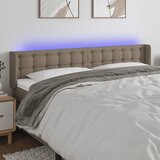  LED uzglavlje smeđesivo 183x16x78/88 cm od tkanine | shoptok.hr