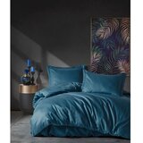 Stripe - Plavi Satenski Set Pokrivača za Krevet (FR) | Eponuda.com