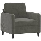  Fotelja tamnosiva 60 cm baršunasta | shoptok.hr