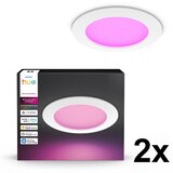 Philips Komplet od 2 kom LED RGBW, prigušiva, za kupatilo, ugradno plafonsko svetlo Hue SLIM LED/12W/230V IP44 u