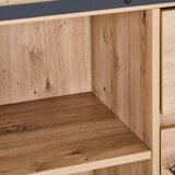 Landscape komoda, črna, barve hrasta | Shoptok.si