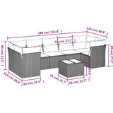  8-dijelni set vrtnih sofa od poliratana s jastucima bež | shoptok.hr