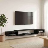TV ormar za montažu na zid Zidna montaža Crni hrast - Crni hrast 220 cm | shoptok.hr