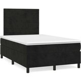 Box spring krevet s madracem crni 120 x 200 cm baršunasti | shoptok.hr